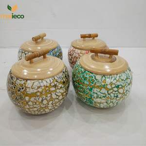 Handcrafted Eggshell Inlaid Storage Container <b>Box</b> Luxury OEM Lacquer Decorative Storage <b>for</b> Jewelry Use Made in Vietnam - Product Image 1