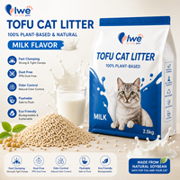 Pasir Kucing Tofu Hemat Biaya, Cepat Menggumpal, Fleksibel, MOQ Rendah, Grosir Global untuk Hewan Peliharaan Kecil dan Sedang