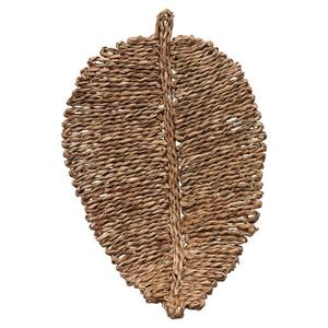 Unique Leaf Seagrass Placemat Thick Braided Straw Tablemat Heat Resistant <b>Coaster</b> Farmhouse Kitchen Decorative Plate Wholesale - Product Image 1