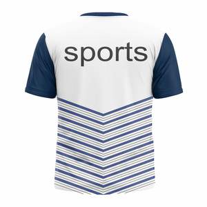 เสื้อยืดกีฬาถักคุณภาพสูง 100% โพลีเอสเตอร์ ระบายอากาศ แห้งเร็ว เป็นมิตรกับสิ่งแวดล้อม แฟชั่นผู้ชาย ฟุตบอล ผู้ผลิต OEM ODM - Product Image 3