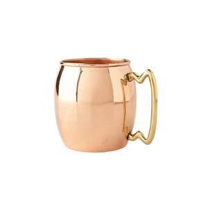Tasses à Moscow Mule modernes en cuivre pur avec poignée en laiton, faites à la main, pour bières et cocktails, élégantes, pour bar, mariage, écologiques, à bas prix - Product Image 1