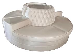 Canapé de restaurant rond personnalisé et ajustable, style moderne rétro, pour salle à manger, chambre, hôtel, salle de sport, hôpital, centre commercial - Product Image 4