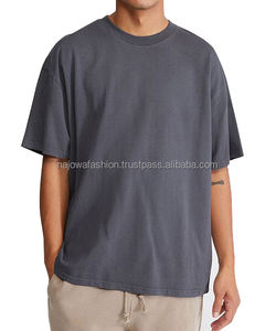 T-Shirt de luxe pour hommes 180g 100% coton Jersey tissu écologique respirant goutte épaule conception grande taille à manches courtes col rond - Product Image 1