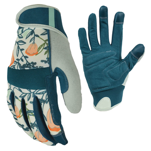 Manufacture Sublimation Flowers Design Gardening <b>Gloves</b> Leather Non Slip Grip Yard Working And Landscaping <b>Gloves</b> - Product Image 1