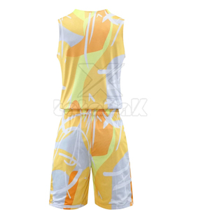 Uniforme de basket-ball réversible en tissu 100% polyester, léger et respirant pour mouvements rapides, service OEM, haute qualité - Product Image 5