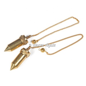 Péndulo de Metal en espiral dorado para curación de Reiki, terapia de Reiki hecha a mano, energía en espiral, Péndulo de Metal curativo metafísico - Product Image 5