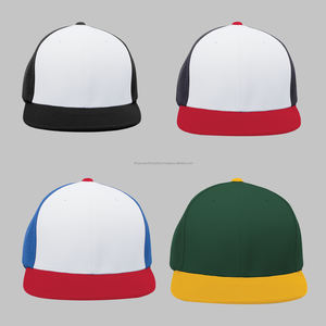 Algodón puro 3D bordado letra dos tonos bordado Logo personalizado Suade ajustado gorras de béisbol - Product Image 1