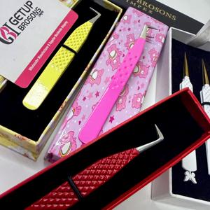 แหนบตัดขนตา GETUP BROSONS IMPEX แบบปลายเรียบ สแตนเลสสตีลเคลือบผง 90 องศา รุ่น Butterfly Cutout สีเงิน - Product Image 4