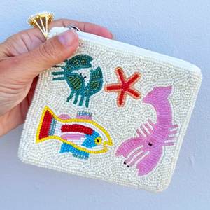 Floral Embroidered Beaded Coin Wallet Handcrafted <b>Mini</b> <b>Pouch</b> for Coins Cards and Small Accessories - Product Image 5