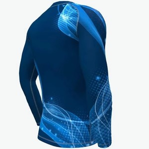 Quick Dry Breathable Polyester/Nylon Fabric Rashguards <b>for</b> <b>Men</b> Customizable Logo Half Sleeve MMA Rash Guard <b>Compression</b> <b>Shirt</b> - Product Image 5
