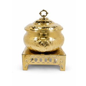 ถาดอุ่นอาหารสี่เหลี่ยมผืนผ้าสแตนเลสเคลือบทอง - Product Image 3