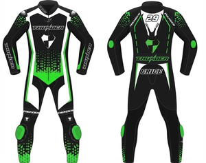 ชุดแข่งรถมอเตอร์ไซค์ Unisex Elite MotoCP แบบจั๊มสูท/ชุดหนังวัวแท้/หนังจิงโจ้พรีเมียม พร้อมแผ่นยืดหยุ่น - Product Image 1