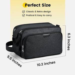 Vorspack Borsa da Viaggio Nera per Articoli da Toeletta, Impermeabile, per Uomo, per Cosmetici e Accessori, Ottima Idea Regalo - Product Image 3