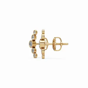 Nouvelles boucles d'oreilles en diamants cultivés en laboratoire Galaxy Gleam en or jaune 18 carats, lot de 10, bijoux fins, design tendance - Product Image 3