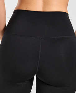 High Waist <b>Flared</b> <b>Leggings</b> Full Length Solid Black Spandex Nylon Knitted Stretch Breathable Soft Comfortable Women's All Seasons - Product Image 3
