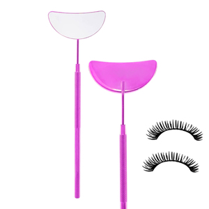 OEM Half Moon Eyelash Mirror in <b>Pink</b> Color Wholesale Stainless Steel Half Moon Eyelash Mirror Lash Packaging <b>Box</b> with Mirror - Product Image 1