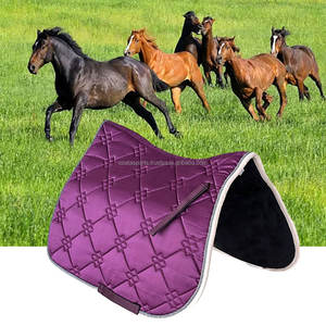 Tapis de selle de cheval de dressage occidental de haute qualité en laine personnalisée en peau de mouton polycoton feutre de cuir Style de saut en coton vente en gros - Product Image 5