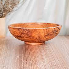 Tazón de Madera de Mango 100% Natural Hecho a Mano, Diseño Clásico, para Ensaladas, Frutas, Pasta, Uso Doméstico, Precio Económico - Product Image 4
