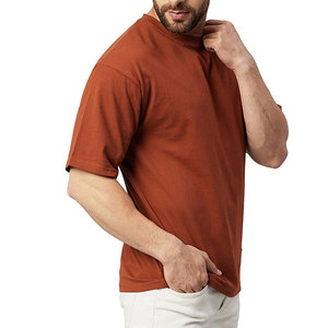 T-shirts pour hommes de style streetwear, taille adulte, col rond, coupe régulière, respirants, couleurs personnalisées, t-shirt col rond surdimensionné pour hommes - Product Image 4