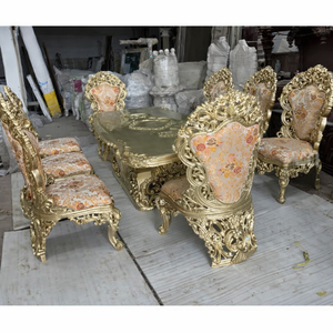 ชุดโต๊ะอาหารสุดพิเศษสไตล์มหาราชาเฟอร์นิเจอร์ห้องรับประทานอาหารสุดพิเศษจากประเทศสหรัฐอเมริกา - Product Image 1