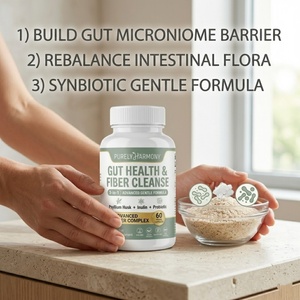 Rainwood OEM Complément Synbiotique Capsules de Psyllium <span class=keywords><strong>et</strong></span> Inuline <span class=keywords><strong>Prébiotique</strong></span> <span class=keywords><strong>et</strong></span> <span class=keywords><strong>Probiotique</strong></span> Nettoyant Quotidien en Fibres Fabricant - Product Image 2