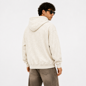Sweat-shirt à capuche vintage délavé pour homme avec poche graphique sur le devant, idéal pour un style décontracté et streetwear - Product Image 3