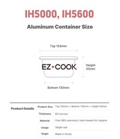 Conteneur en aluminium pour cuisinière à ramen (600 pièces) – Conteneur à ramen innovant empilable pour four à ramen, idéal pour restaurant, nettoyage facile