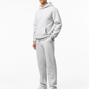 Conjunto de Chándal Oversize de Dos Piezas para Hombre: Sudadera con Capucha Personalizada y Pantalones Anchos Apilados para Descansar - Product Image 1