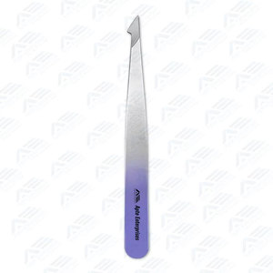 Custom Logo Makeup <b>Tool</b> <b>with</b> Private Label Applicator Wholesale High-Quality Slanted Tip Eyelash and Eyebrow Tweezers - Product Image 5