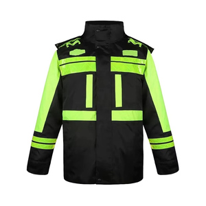 Veste de sécurité réfléchissante de qualité supérieure Cosh Sports, design durable noir et orange avec coupe athlétique pour une haute visibilité - Product Image 3