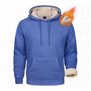 Mens Thick Warm Sherpa Fleece Hoodie Pullover Winter Hooded Sweatshirt Designed For Comfort And Long Lasting Wear DTF Sticker - Product Image 1