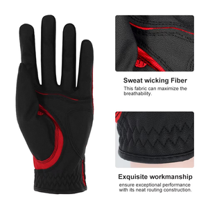 Nouveaux gants de golf sportifs pour femmes, personnalisables en gros, avec sangle de poignet réglable, logo personnalisé, coutures respirantes, en cuir véritable - Product Image 4
