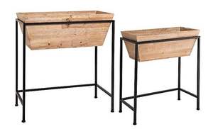 Jardinière surélevée en bois carbonisé avec pieds, fabriquée par un fabricant fiable, pour la culture de légumes et d'herbes dans les patios extérieurs et les jardins. - Product Image 3