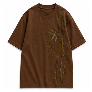 T-shirt brodé pour homme, léger et respirant, décontracté, avec design personnalisé pour les marques de mode et les commandes en gros - Product Image 1