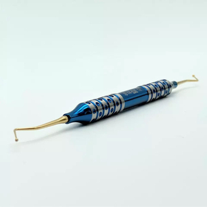 Instrument manuel de haute qualité pour le placement de composite dentaire, en acier inoxydable bleu doré, pour le nettoyage des dents et des bridges osseux - Product Image 6