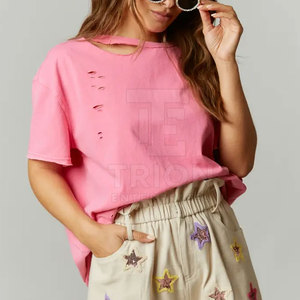 Camisetas de Mujer a la Moda de la Mejor Calidad, con Diseño Desgastado, Logotipo Personalizado y Camisetas para Hombre y Mujer Más Vendidas - Product Image 2
