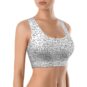 RIZNA ENTERPRISES Custom Heat-Transfer Sports Bra Ladies <b>Cross</b> Back Quick Dry Yoga Bra Tank <b>Top</b> Crop Spandex/Nylon High Support - Product Image 6