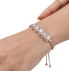 Fine DEF Color VS VVS Clarity IGI Certified Baguette & Round Lab Grown Diamond Bracelet 10K 14K 18K <b>Solid</b> <b>Gold</b> Wedding Bracelet - Product Image 6