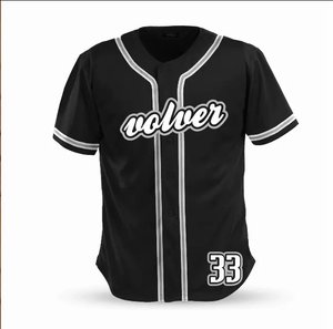 Camiseta de Béisbol Volver para Hombre, Roja, Sin Mangas, con Botones al Frente, 100% Poliéster Transpirable, Diseño a Cuadros, Nombre del Equipo Impreso, Número 33 - Product Image 3