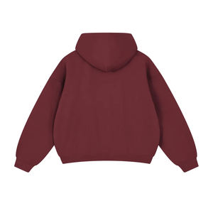 Sweat à capuche en coton uni pour homme, style américain, tendance, décontracté, avec intérieur en polaire, idéal pour l'hiver - Product Image 2