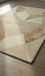 Alfombra Exclusiva Hecha a Mano con Mechones de Lana, Antideslizante, de Pelo Medio, Diseño Geométrico Abstracto Moderno, Alfombra Suave y Lujosa para Sala de Estar - Product Image 2