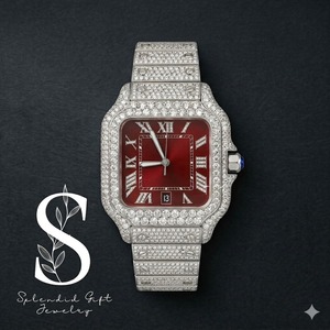 Custom Luxury Steel Watches Sparkling Full Diamond Watches VVS Moissanite Hip Hop Watch for Men From Indian Supplier - Product Image 1