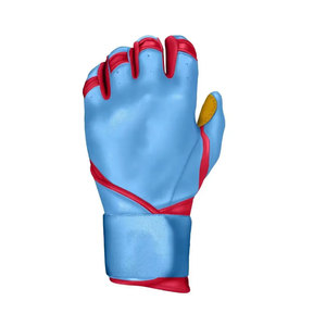 Split Finger Baseball Gloves Leather Right Handed Hook And Loop Closure All Seasons Adult Use Blue <b>Red</b> Yellow Baseball Gloves - Product Image 2