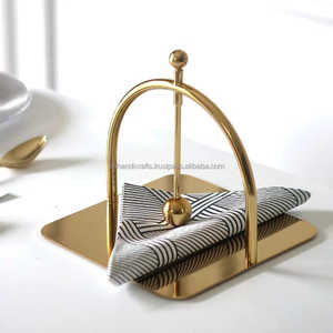 Golden Ginkgo Leaf Metal Napkin Holder Free Standing Oriental Design for Home Decoration Gifting Living Room Decor Kitchen - Product Image 2