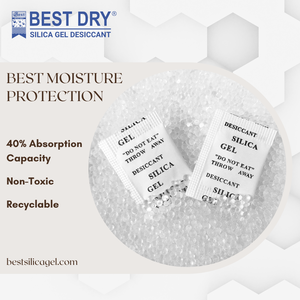 Perles de gel de silice déshydratantes, sachets absorbants l'humidité pour l'électronique, le cuir et le rangement des vêtements - Product Image 2