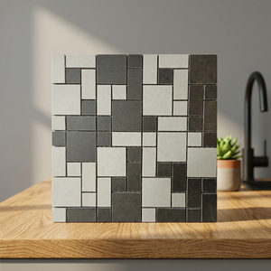 Carreaux muraux de dosseret en porcelaine mosaïque antique et moderne faits à la main Carreaux de dosseret de conception aléatoire en forme de diamant hexagonal 3D - Product Image 6