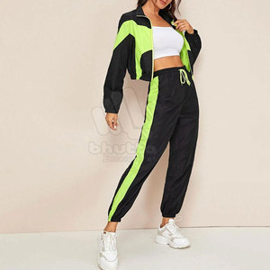 Conjunto de Chaqueta Cortavientos de 2 Piezas para Mujer, Diseño Personalizado, Transpirable, Ecológico, Poliéster/Nailon, Venta al Por Mayor - Product Image 3