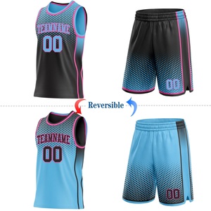 Conjunto de Camiseta de Baloncesto Reversible, Camiseta sin Mangas Sublimada, Pantalones Cortos, Nombre del Equipo, Número Personalizado, Unisex, Adulto, Ropa Deportiva para Todas las Temporadas - Product Image 1