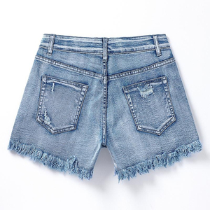 <b>Mens</b> Denim Shorts Mid Waist Ripped <b>Jean</b> Frayed Hem Casual Summer <b>Drawstring</b> Closure Eco-Friendly Quick Dry Everyday Outdoor - Product Image 5