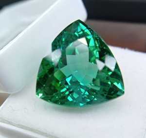 Saphir vert naturel du Sri Lanka, taille triligne, certifié, pierre précieuse en vrac, saphir vert étincelant JM430, vente en gros - Product Image 5